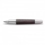 E-Motion Wood Rollerball Pen with Chrome Metal Grip, Black